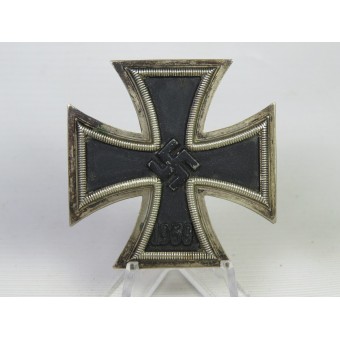 1ère croix de fer de classe dans la boîte démission Klein & Quenzer A.G. Marqué « 65 ». Espenlaub militaria